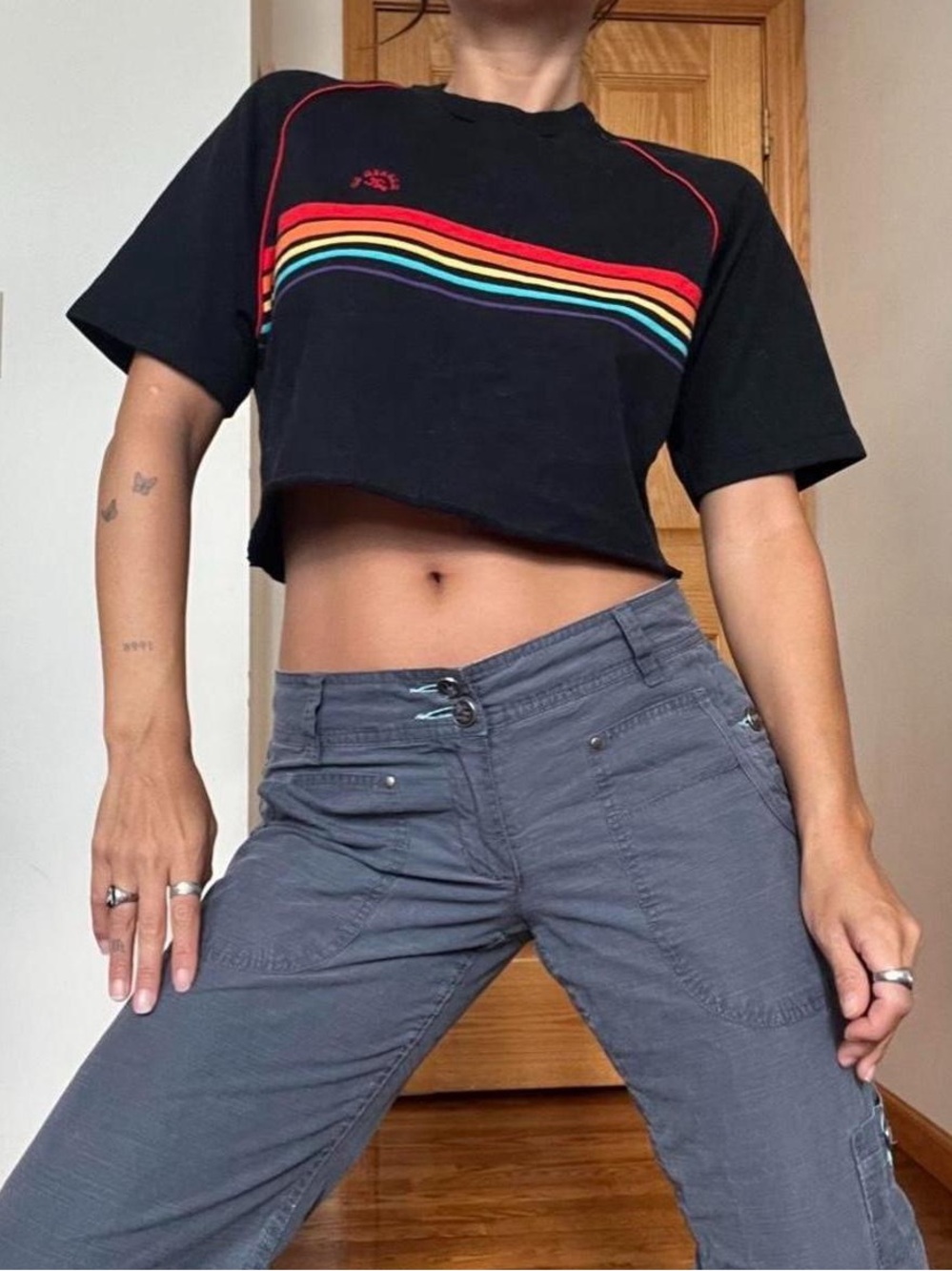 Vintage 70s / 80s Runner Up by Argo Micro Mesh Crop Top / Running Shirt